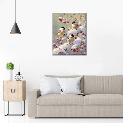 Winter Birds - Paint by Numbers