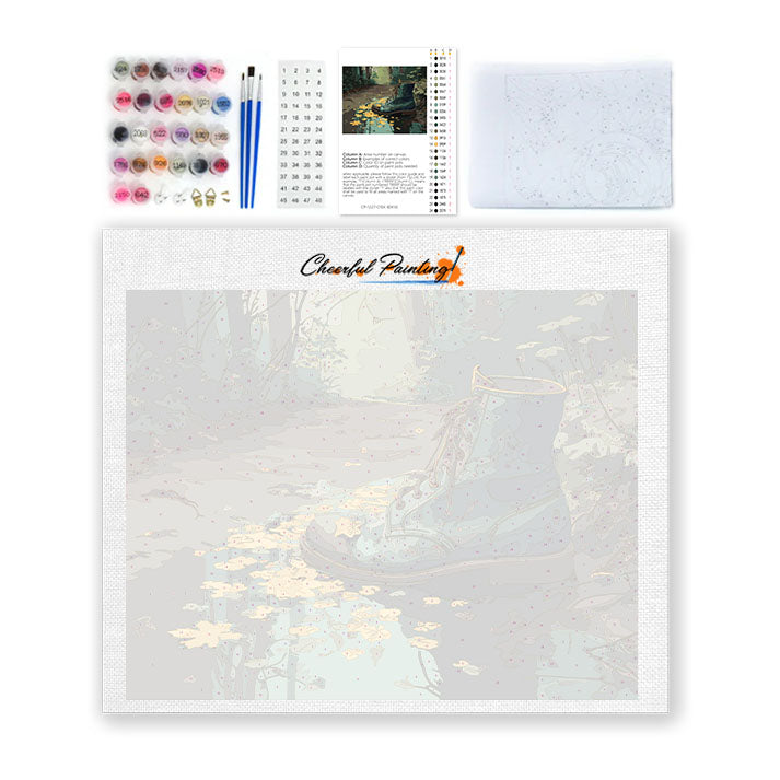 Worn Boot - Paint by Numbers