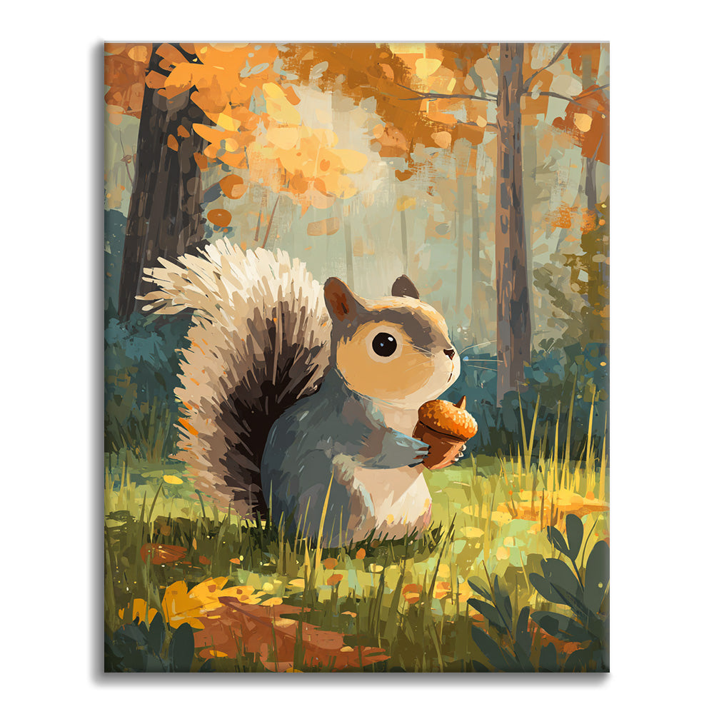 Awake Squirrel - Paint by Numbers