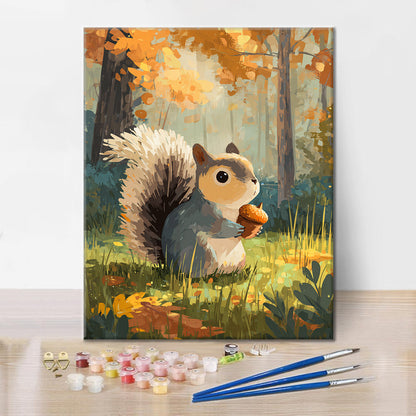 Awake Squirrel - Paint by Numbers