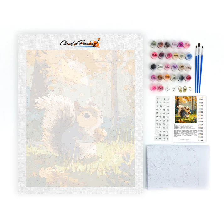 Awake Squirrel - Paint by Numbers