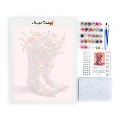 Boots And Blooms - Paint by Numbers