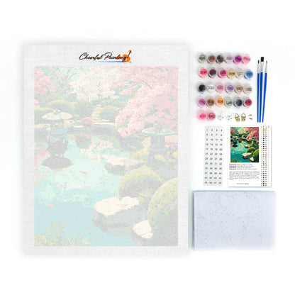 Cherry Blossom Garden - Paint by Numbers