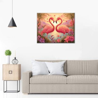 Flamingo Romance - Paint by Numbers