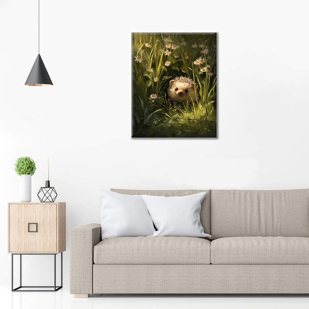 Floral Hedgehog - Paint by Numbers