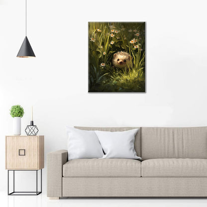 Floral Hedgehog - Paint by Numbers