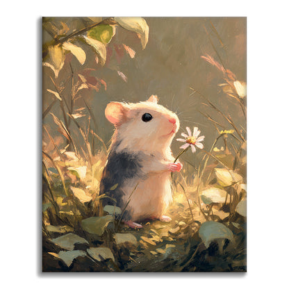 Flowers And Mouse - Paint by Numbers