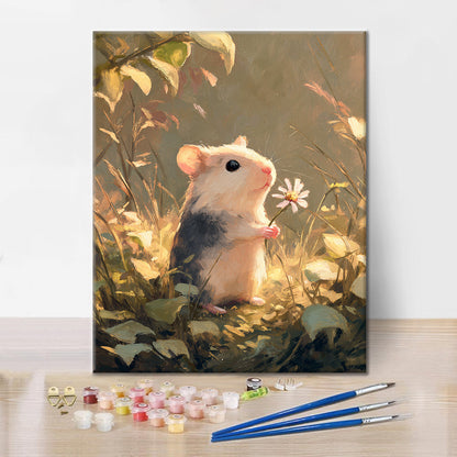 Flowers And Mouse - Paint by Numbers