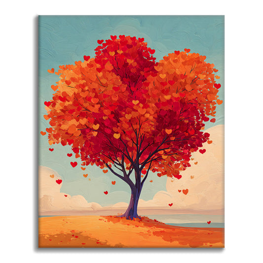 Heart-Shaped Tree - Paint by Numbers