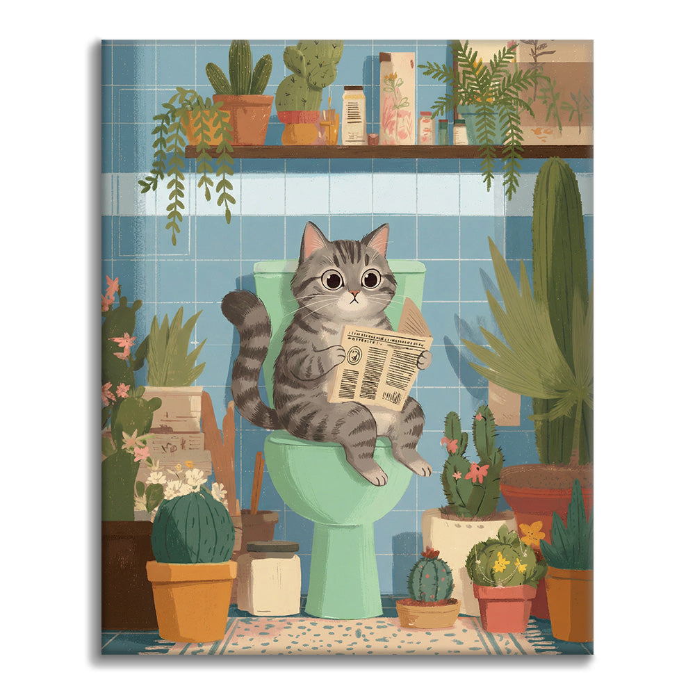 Kitty Reads - Paint by Numbers