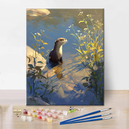 Riverside Otter - Paint by Numbers