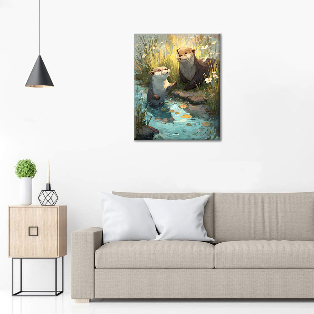 Spring Otter - Paint by Numbers