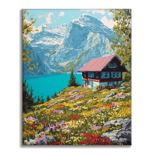 Swiss Chalet - Paint by Numbers