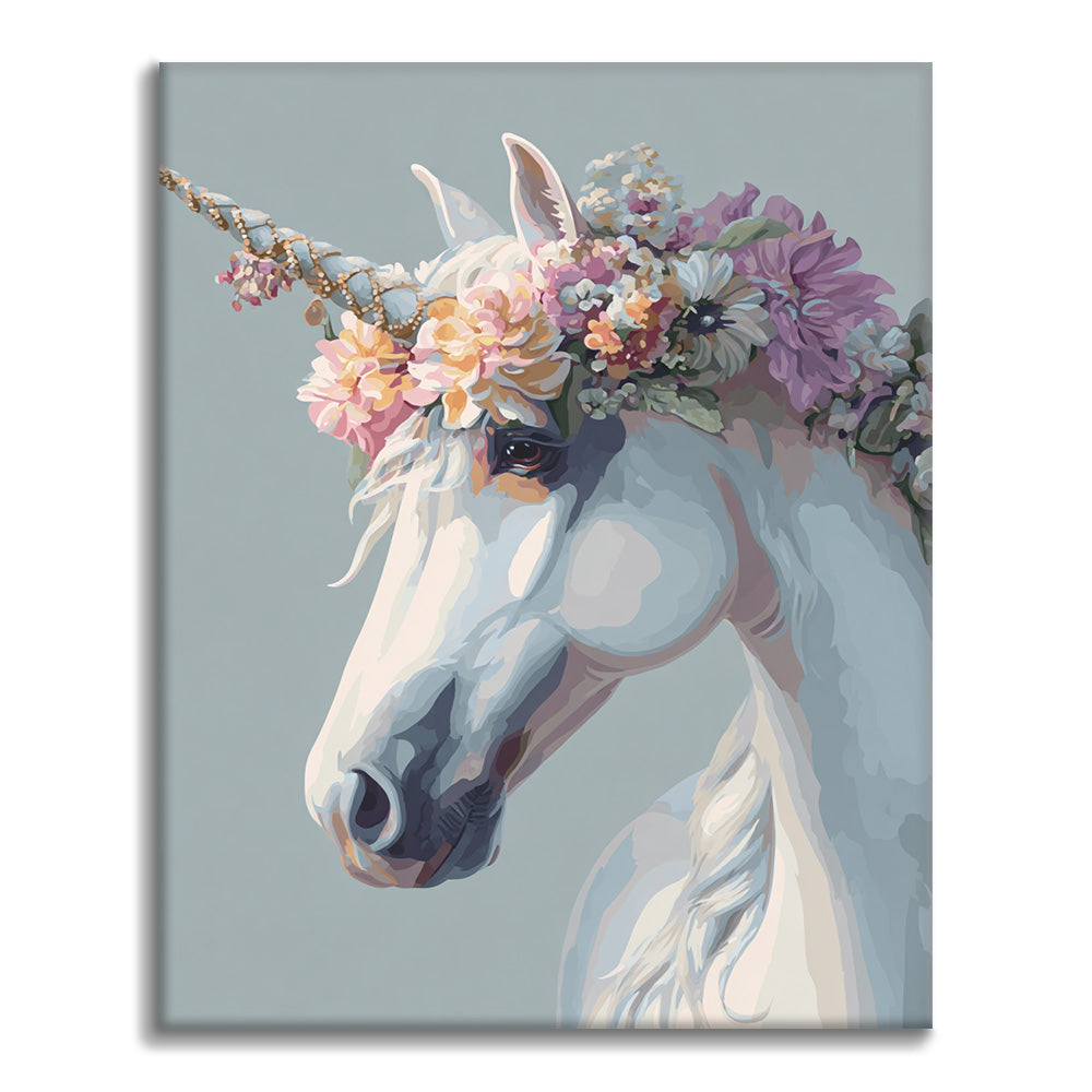 White Unicorn - Paint by Numbers