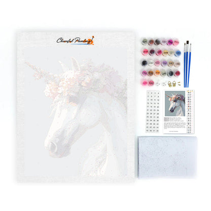 White Unicorn - Paint by Numbers