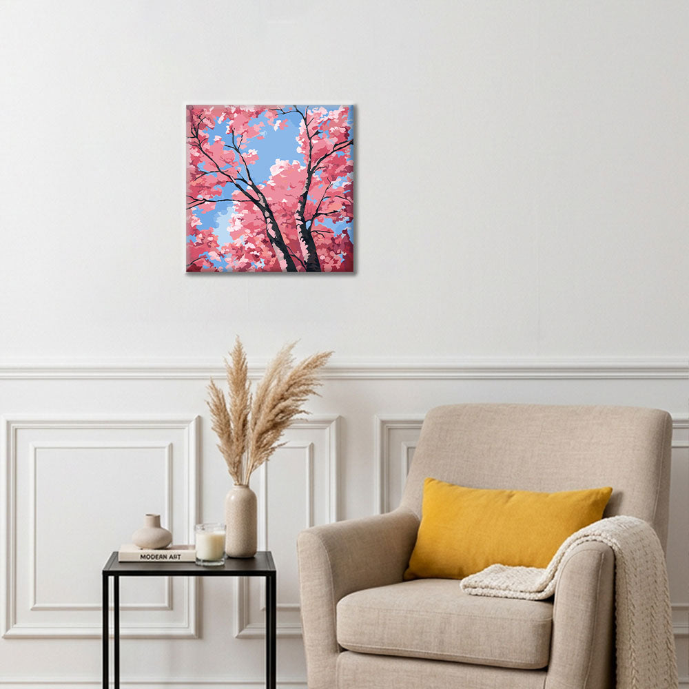 Cherry Blossom Sky - Mini Paint by numbers