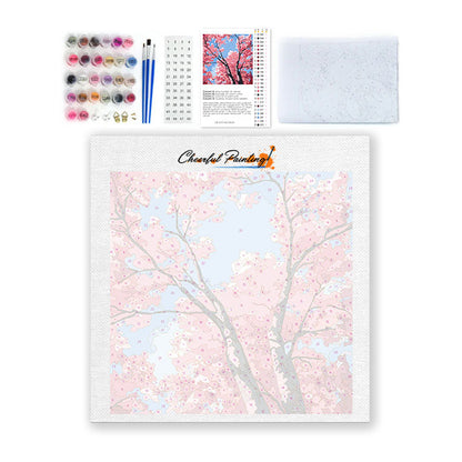 Cherry Blossom Sky - Mini Paint by numbers