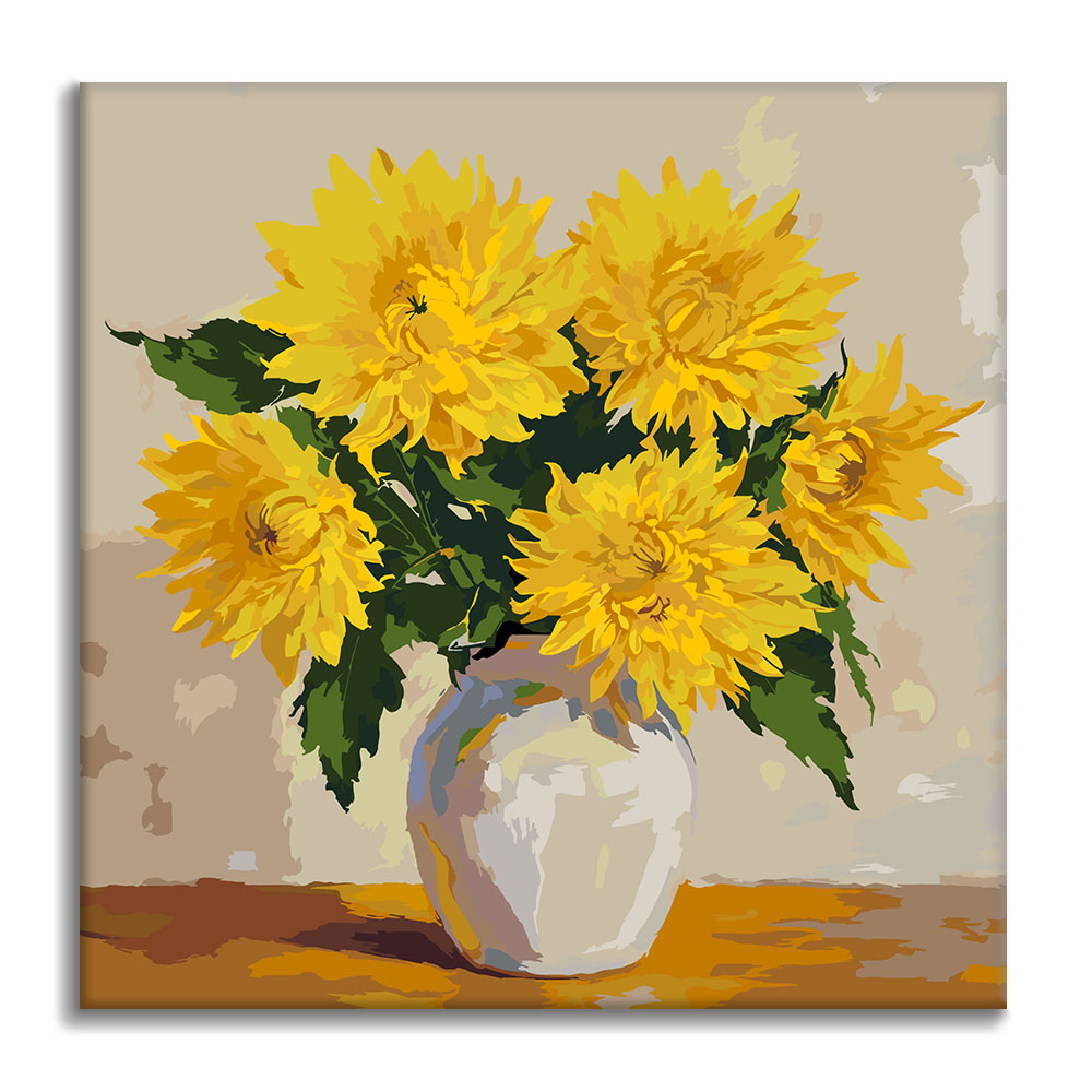Golden Daisy Bouquet - Mini Paint by numbers