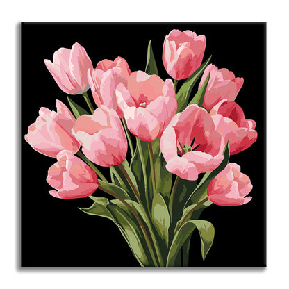 Midnight Tulips - Mini Paint by numbers