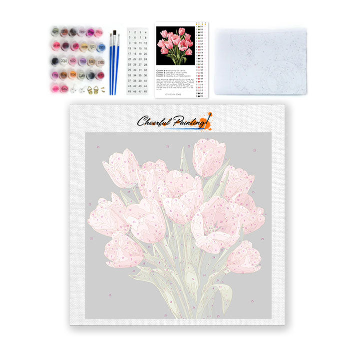 Midnight Tulips - Mini Paint by numbers