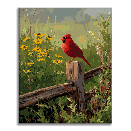 Country Cardinal - Paint by Numbers