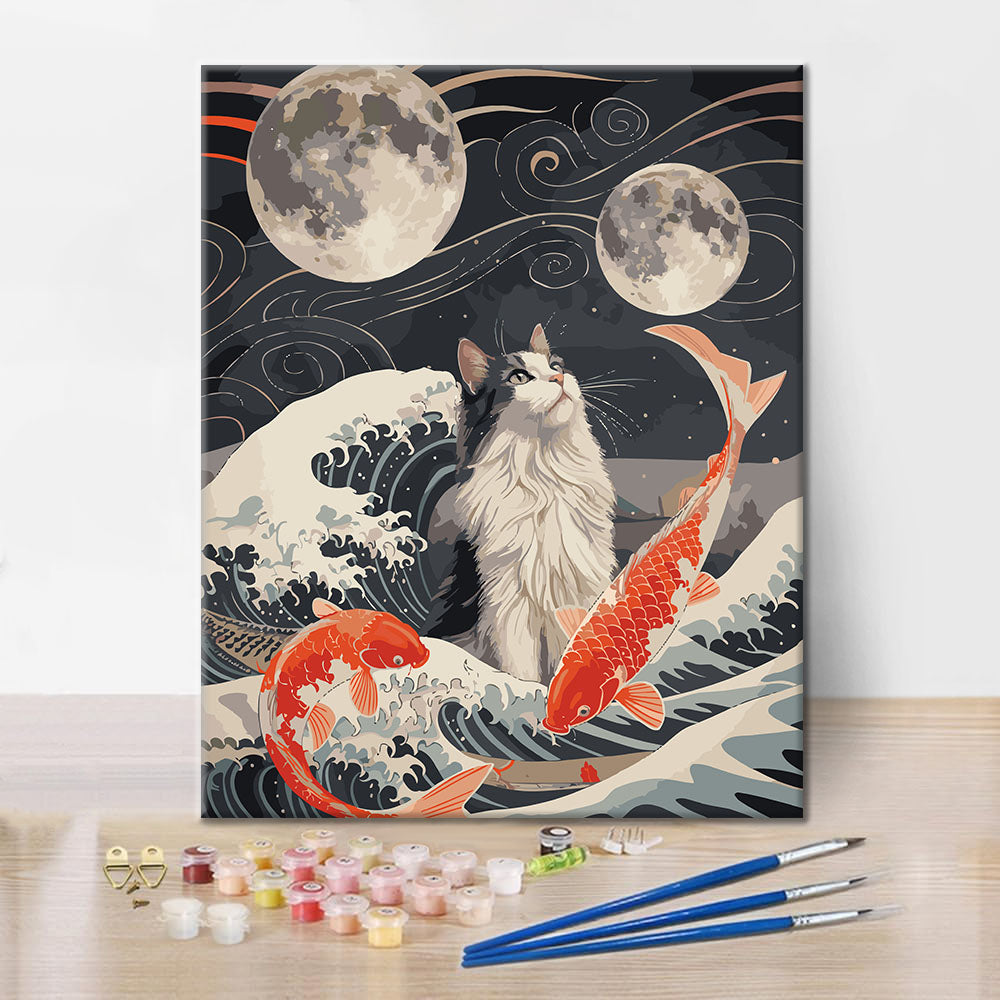 Feline and the Tide - Paint by Numbers
