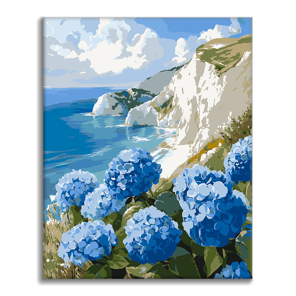 Hydrangeas by the Sea - Paint by Numbers