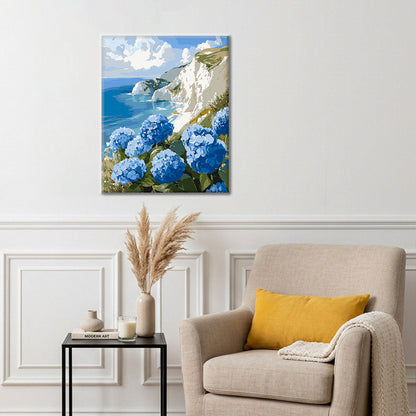 Hydrangeas by the Sea - Paint by Numbers