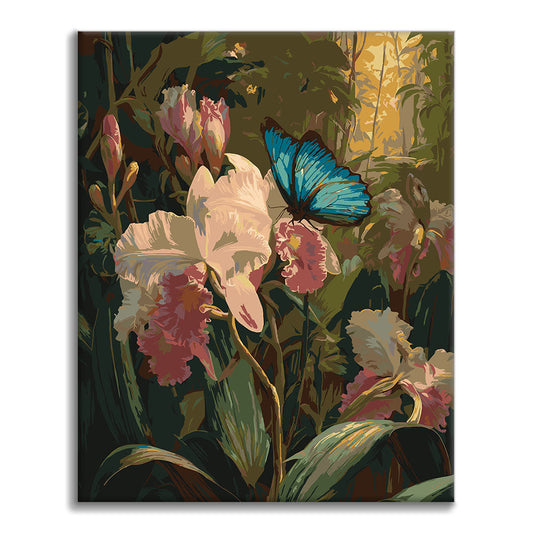 Orchids and Butterflies - Paint by Numbers