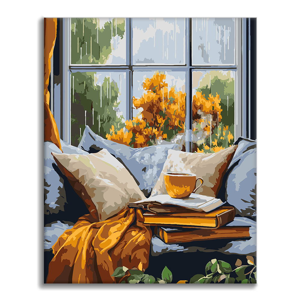 Rainy day outside the window - Paint by Numbers