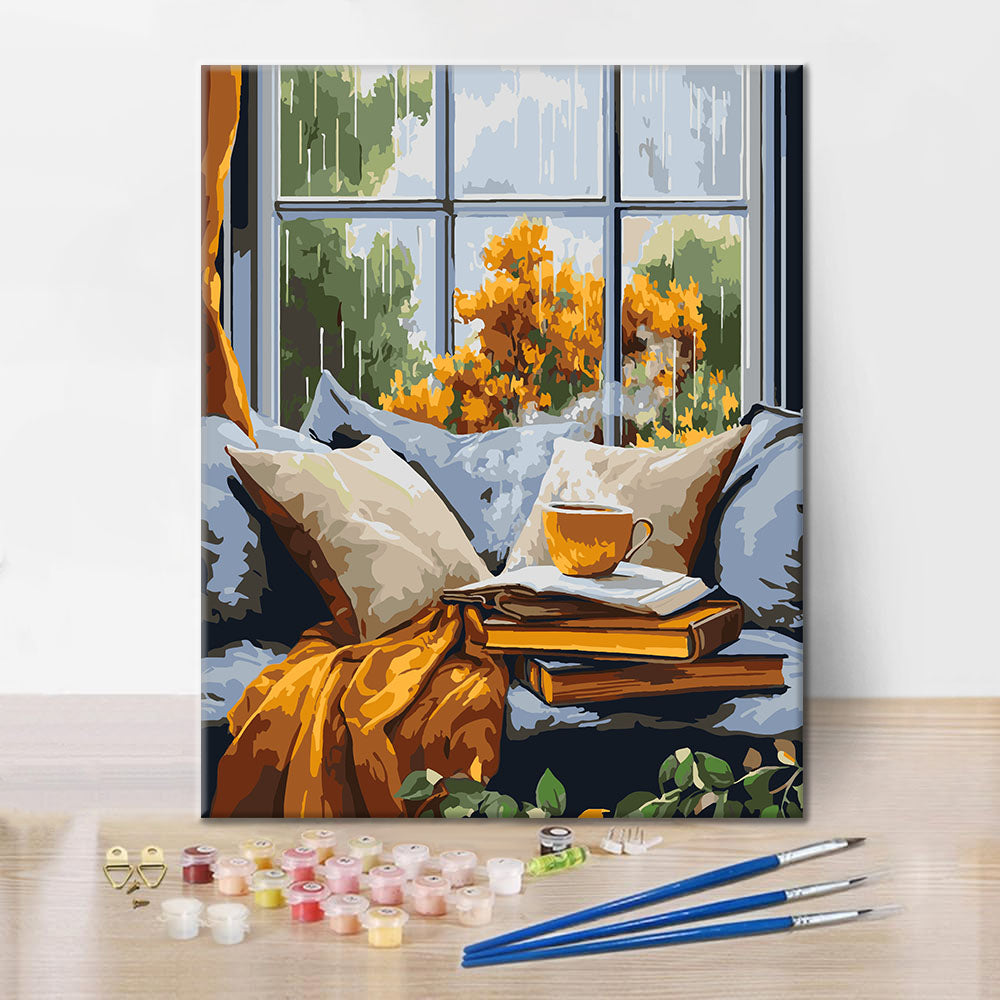 Rainy day outside the window - Paint by Numbers