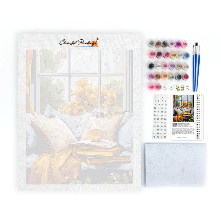 Rainy day outside the window - Paint by Numbers