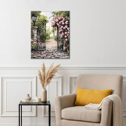 Roses on the Iron Gate - Paint by Numbers