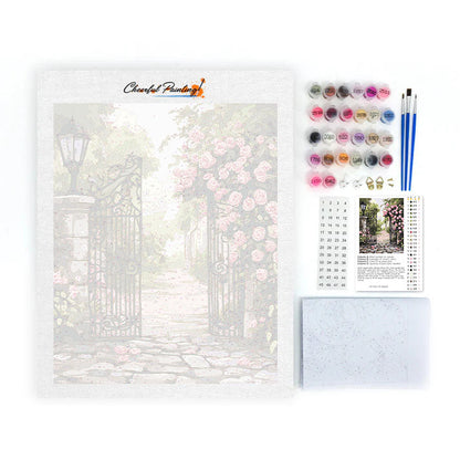 Roses on the Iron Gate - Paint by Numbers