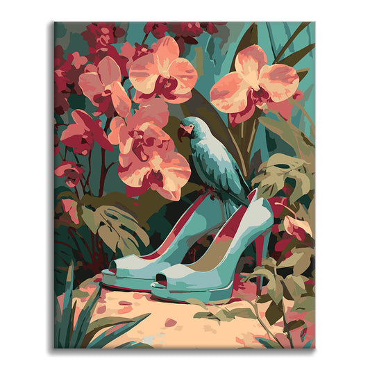 The Blue High Heels - Paint by Numbers