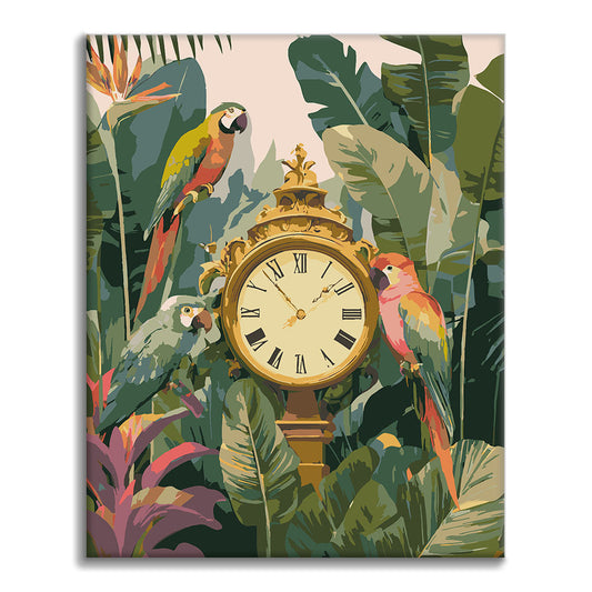 The Parrot Watching the Time - Paint by Numbers