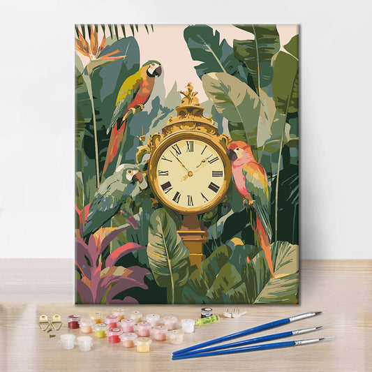 The Parrot Watching the Time - Paint by Numbers