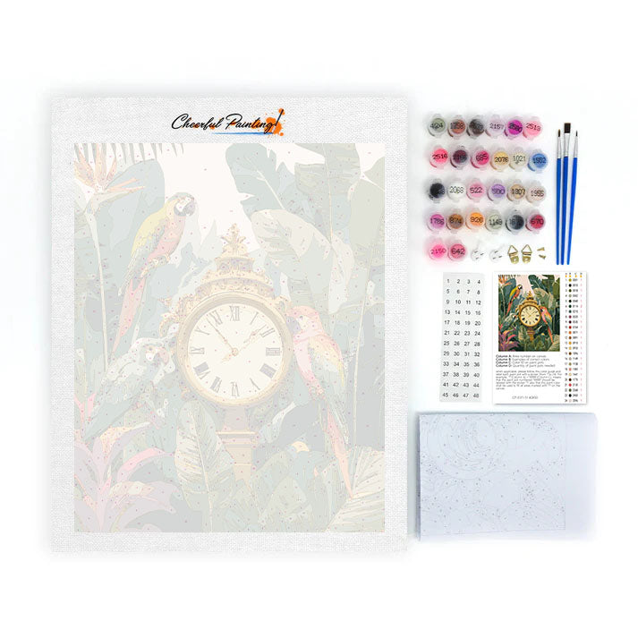 The Parrot Watching the Time - Paint by Numbers