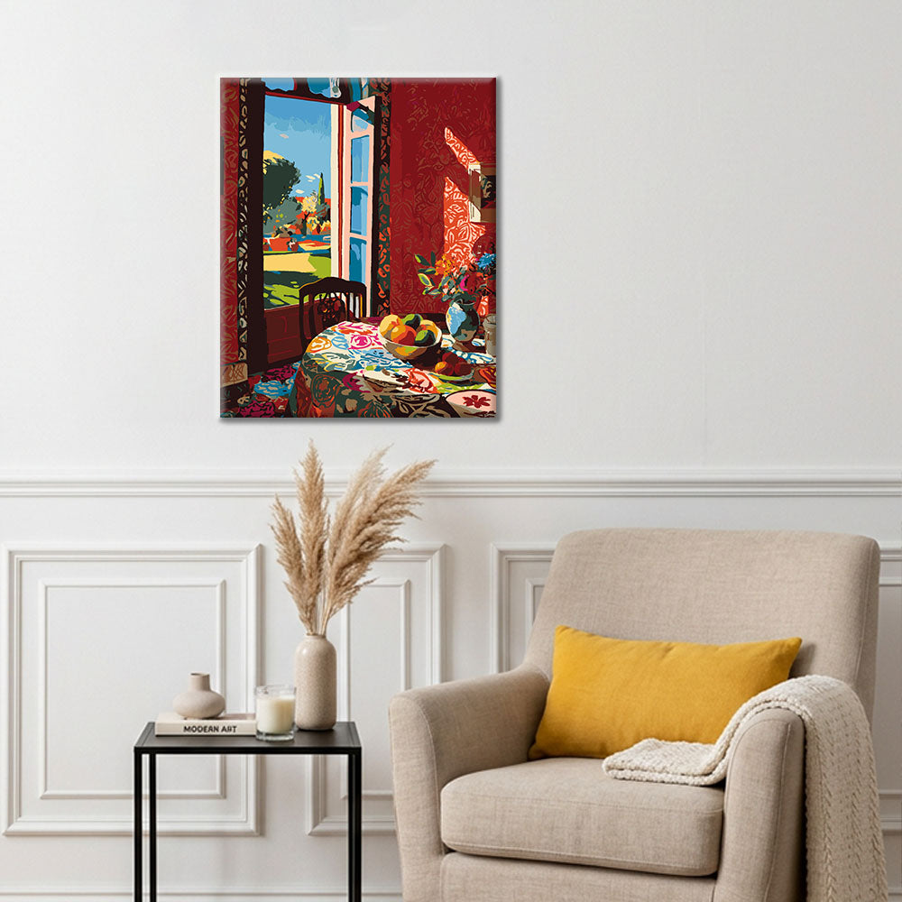 The Red Dining Room - Paint by Numbers