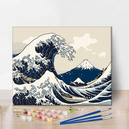 Wave & Boats - Paint by Numbers
