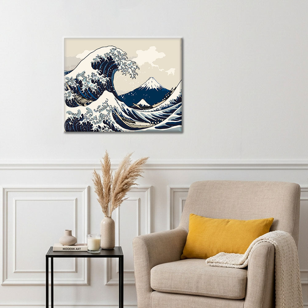 Wave & Boats - Paint by Numbers