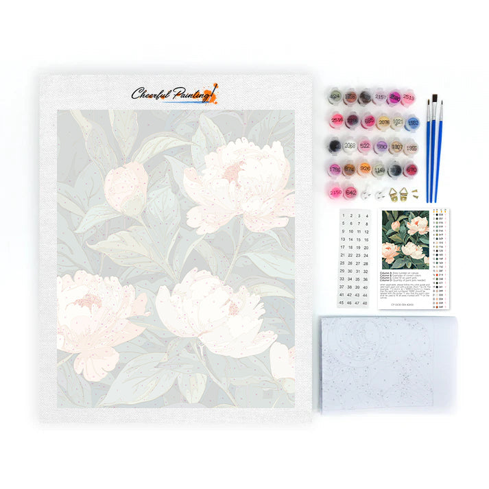 Art Nouveau Peony - Paint by Numbers