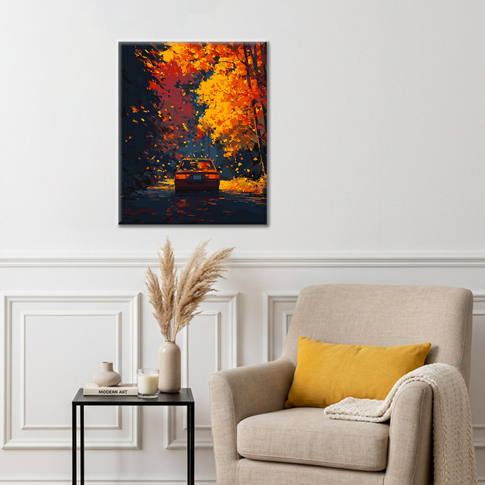Autumn Leaf Drive - Paint by Numbers
