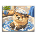 Bathing Otter - Paint by Numbers