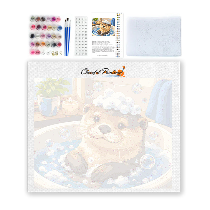 Bathing Otter - Paint by Numbers