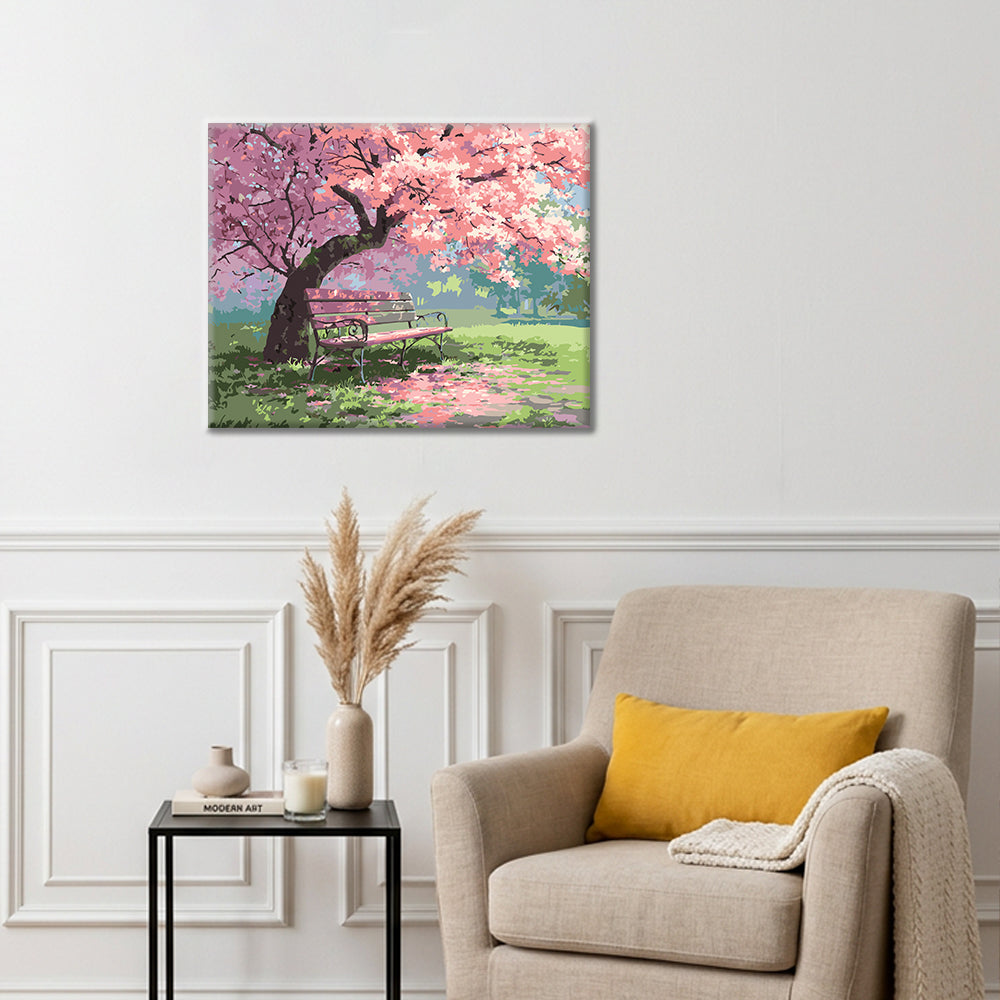Blossom Bench - Paint by Numbers
