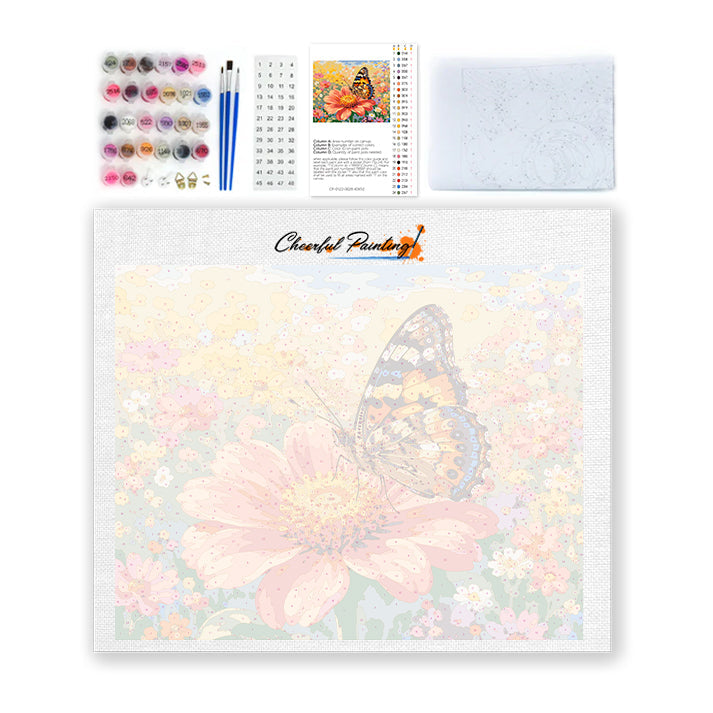 Butterfly on Flower - Paint by Numbers