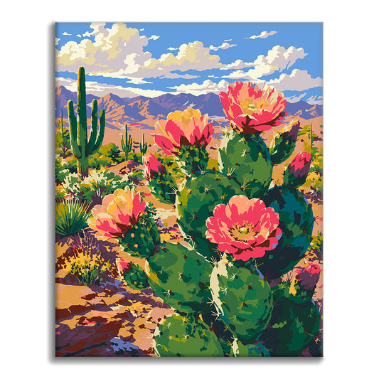 Cactus Flower - Paint by Numbers