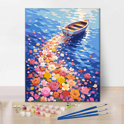 Flower Field Voyage - Paint by Numbers