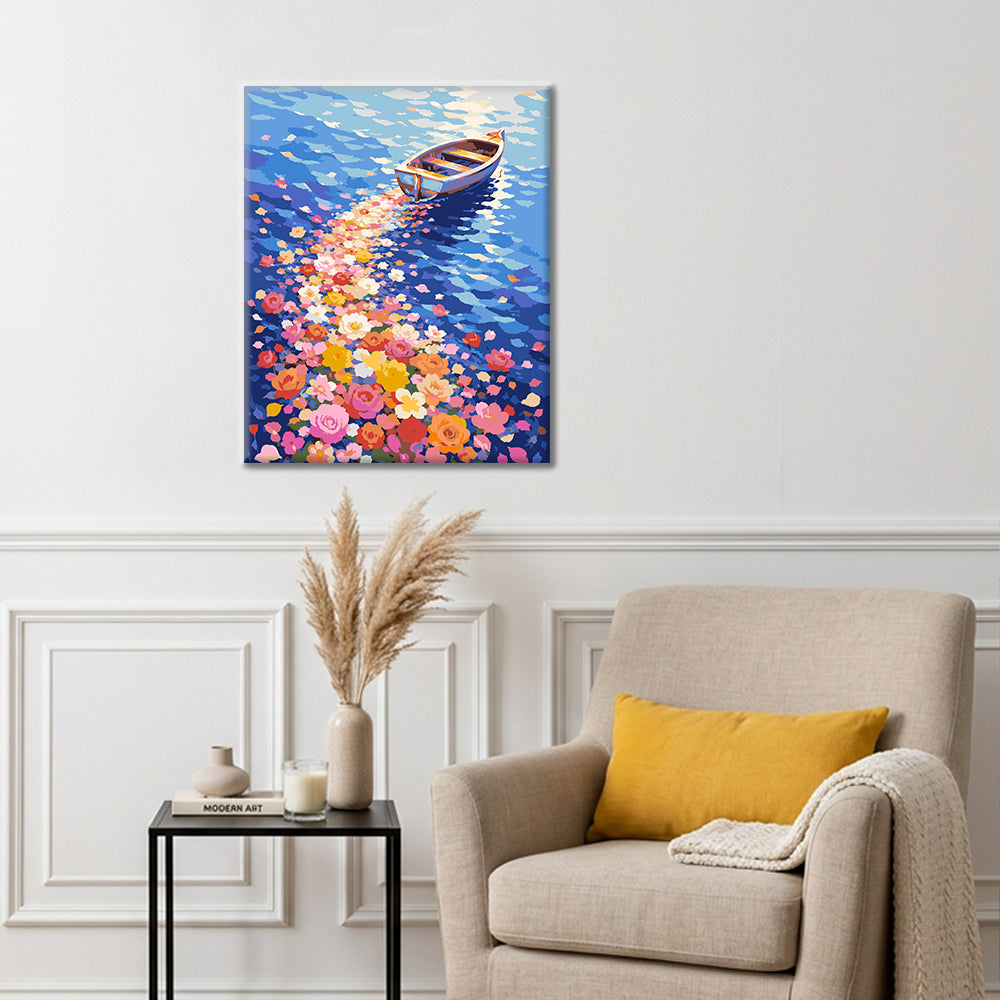Flower Field Voyage - Paint by Numbers